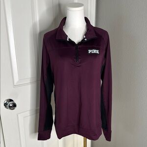PINK Victoria's Secret Ultimate Pullover in Burgundy
